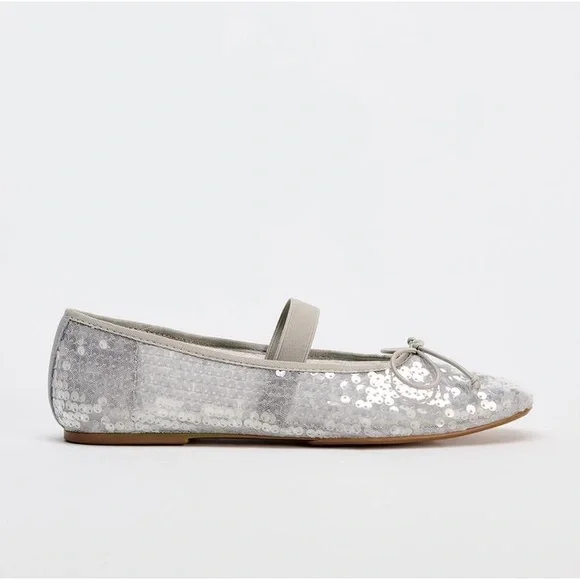Zara Sequin Ballet Flats US 7.5 - Picture 2 of 6